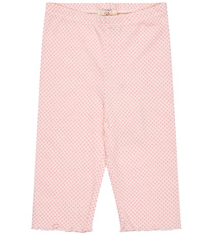 Copenhagen Colors Leggings - 3/4 - Crepe - Pink m. Tern