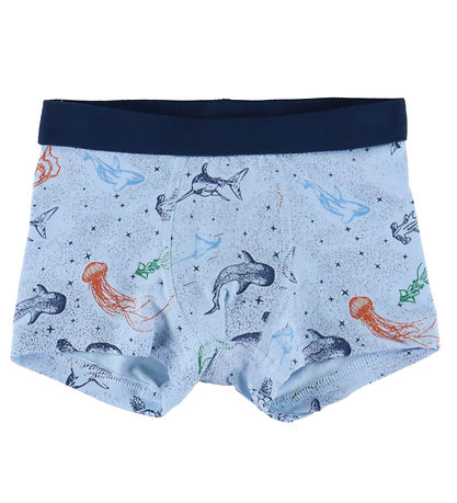 Joha Boxers - Bamboo - 2-Pack - Blue w. Sea animals