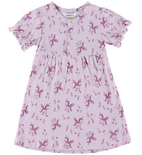 Joha Kjole - Bambus - Lyserød m. Enhjørninger