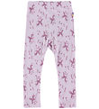 Joha Leggings - Bambus - Lyserød m. Enhjørninger