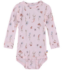 Joha Body l/æ - Bambus - Lyserød m. Blomster