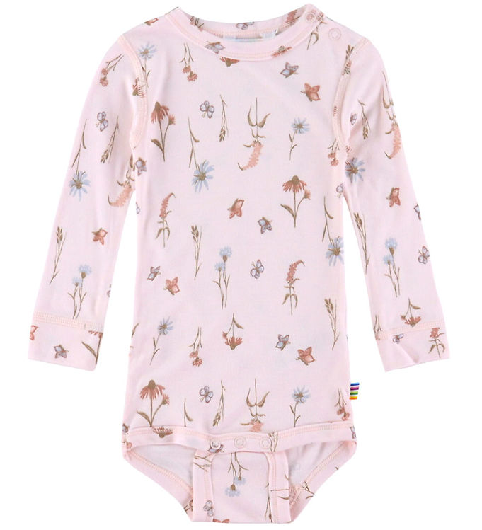 Joha Body l/æ - Bambus - Lyserød m. Blomster billede