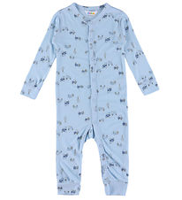 Joha Jumpsuit - Bamboo - Light Blue w. Tractors