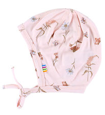 Joha Babyhjelm - Bambus - Lyserød m. Blomster