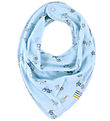 Joha Teething Bib - Bamboo - Light Blue w. Tractors