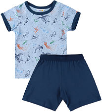Joha Pyjama Set - 2 Parts - Bamboo - Blue w. Sea animals