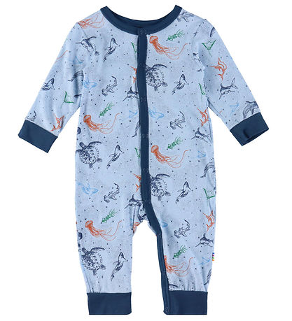 Joha Nightsuit - Bamboo - Blue w. Sea animals