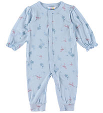 Joha Nightsuit - Bamboo - Light Blue w. Flamingos