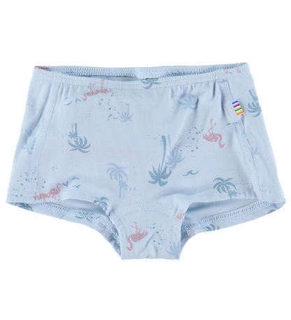 Joha Hipsters - Bambus - 2-pak - Lyseblå m. Flamingoer