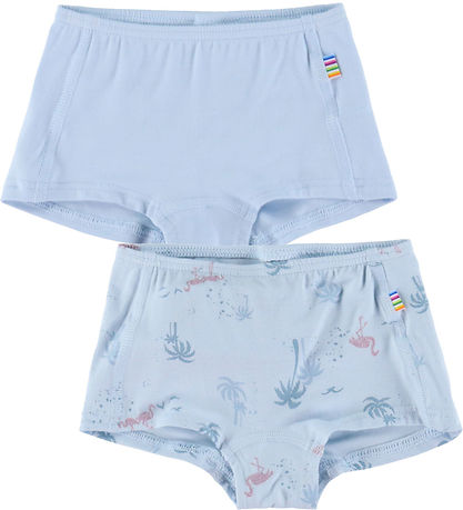 Joha Hipsters - Bambus - 2-pak - Lyseblå m. Flamingoer