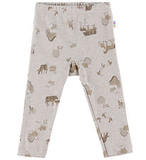 Joha Leggings - Light Beige w. Farm Animals