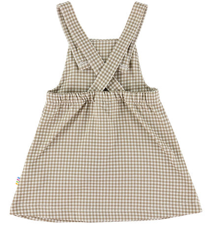 Joha Kjole - Pinafore - Lysebrun m. Tern