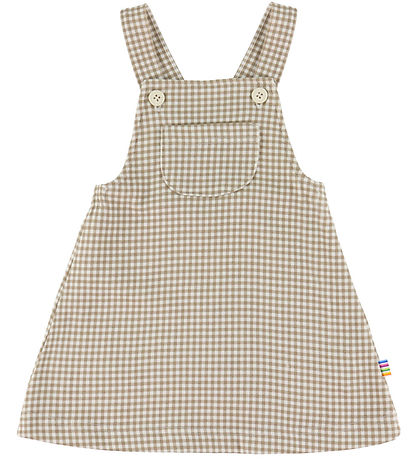 Joha Kjole - Pinafore - Lysebrun m. Tern