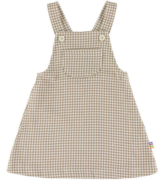 Joha Kjole - Pinafore - Lysebrun m. Tern