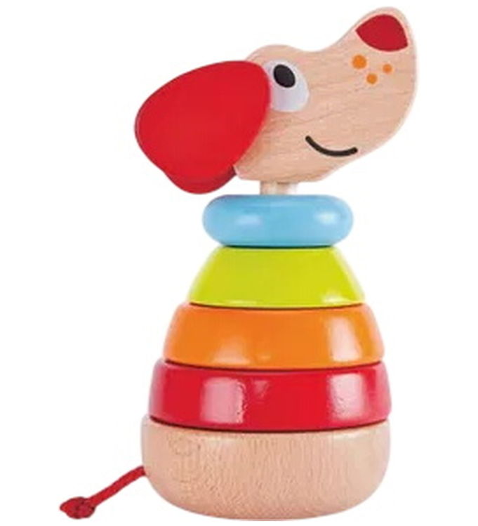 Hape - Pepe Sound Stacker - Hund Stabledyr I Træ