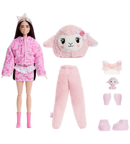 Barbie Dukke - Cutie Reveal Sweet Bows - Pink Lamb