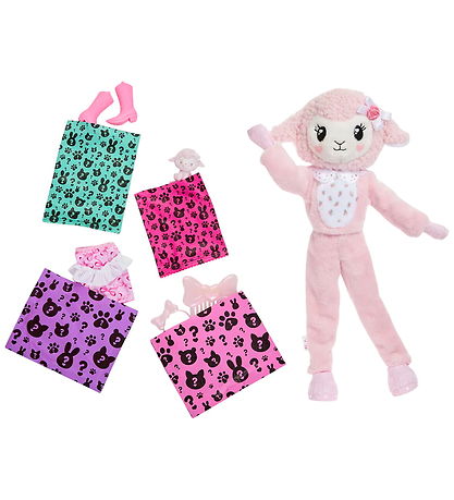 Barbie Dukke - Cutie Reveal Sweet Bows - Pink Lamb