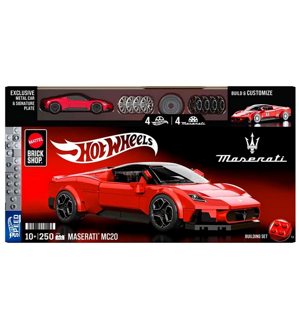 Hot Wheels Brick Shop Set - Speed Serie - Maserati MC20 - 250 D - Hot Wheels - One Size - Klötze