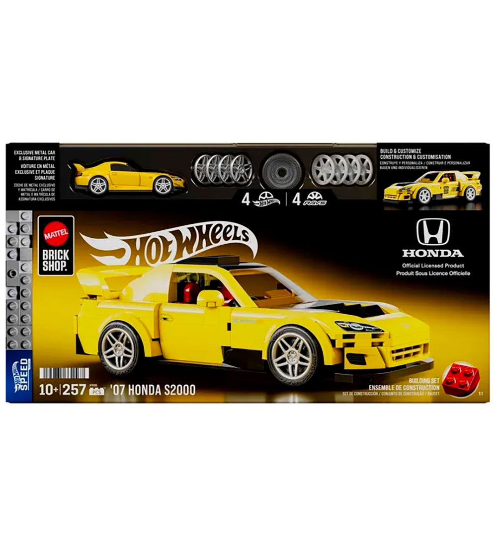Hot Wheels Brick Shop Set - Speed Serie - '07 Honda S2000 - 257 - Hot Wheels - One Size - Klötze