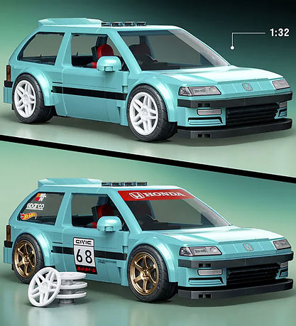 Hot Wheels Bil - Brick Shop Speed Series - Honda Civic EF