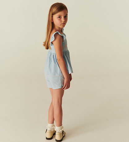 Copenhagen Colors Shortssæt - Top/Shorts - Lyseblå m. Brodering