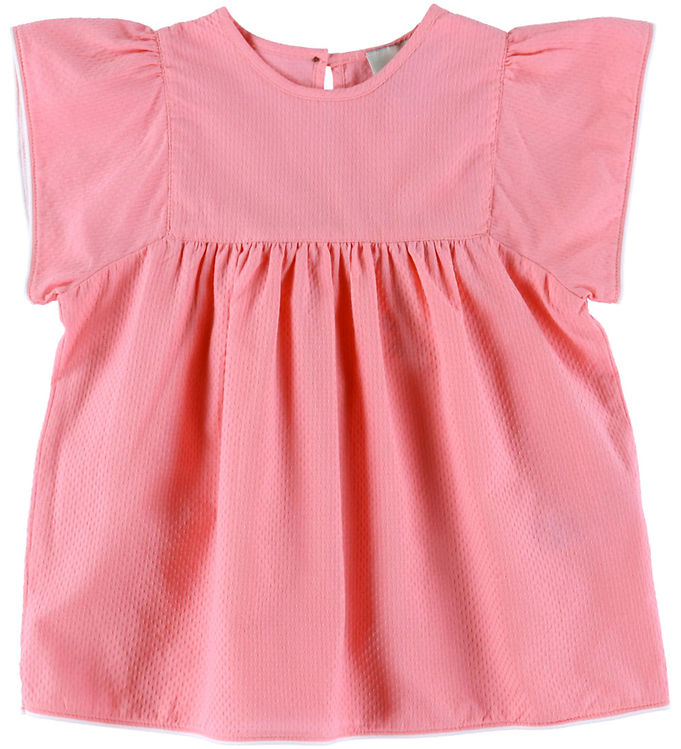 Bluse m. Piping - Pink Comb. - Pink Comb. / 110