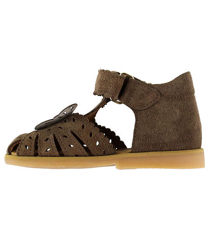 Angulus Sandaler - Sommerfugl - Dark Taupe/Gold