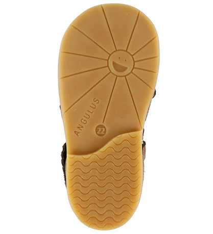 Angulus Sandaler - Sommerfugl - Dark Taupe/Gold