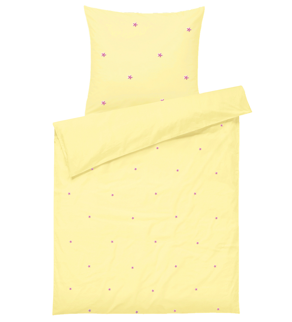 Juna Babybettwäsche - Daisy - Gelb m. Blumen - Juna - Baby - Bettwäsche - Baby