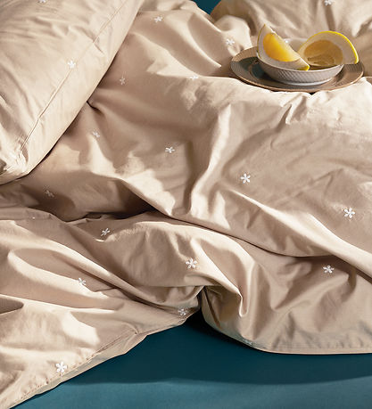 Juna Sengetøj - Daisy - Voksen - Sand/White