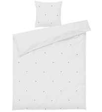 Juna Sengetøj - Daisy - Voksen - White/Light Blue