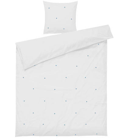 Juna Sengetøj - Daisy - Voksen - White/Light Blue