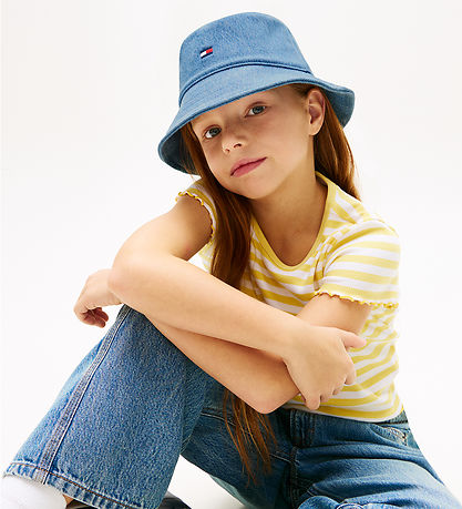 Tommy Hilfiger Bøllehat - Flag - DenimDenim