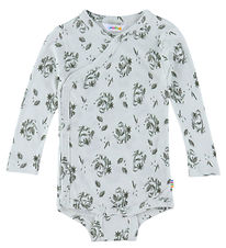 Joha Slå-om Body l/æ - Bambus - Mynte m. Dinosaurer