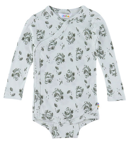 Joha Slå-om Body l/æ - Bambus - Mynte m. Dinosaurer