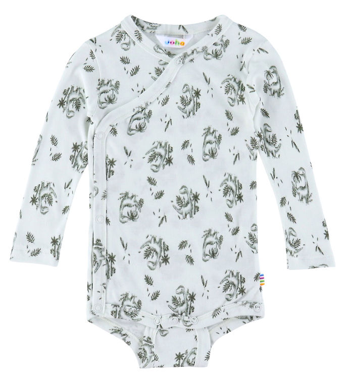 Joha Slå-om Body l/æ - Bambus - Mynte m. Dinosaurer