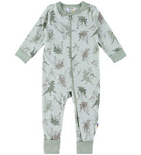 Joha Natdragt - Lysegrøn m. Dinosaurer