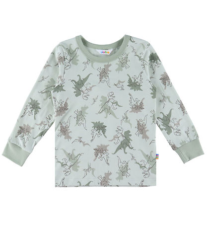 Joha Nattøj - 2-Delt - Lysegrøn m. Dinosaurer