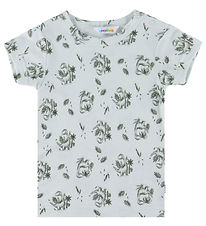 Joha T-shirt - Bambus - Mynte m. Dinosaurer