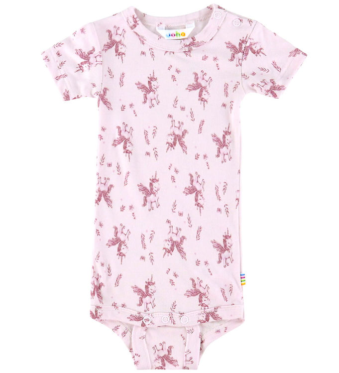 Joha Body k/æ - Bambus - Lyserød m. Enhjørninger billede