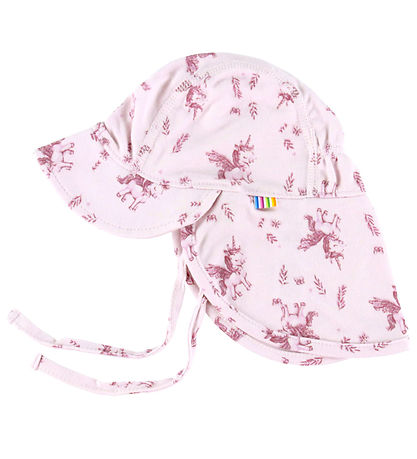 Joha Legionærhat - Bambus - Lyserød m. Enhjørninger