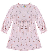 Joha Kjole - Bambus - Lyserød m. Blomster