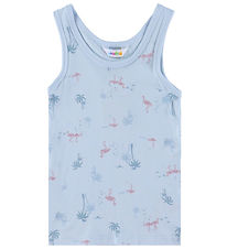 Joha Undertrøje - Bambus - Lyseblå m. Flamingoer