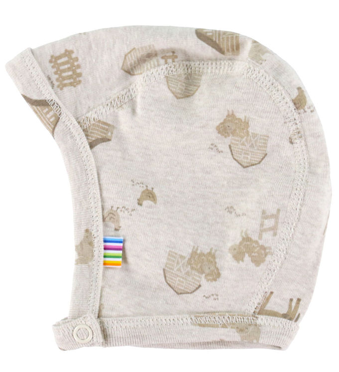 Joha Babyhjelm - Lys Beige m. Bondegårdsdyr