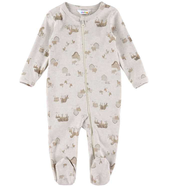 Joha Heldragt - Lys Beige m. Bondegårdsdyr