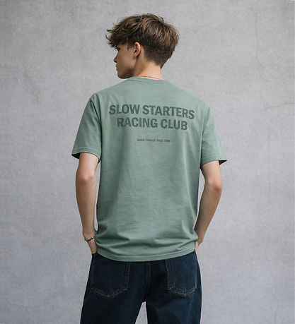 Hound T-shirt - HdAxel - Dusty Green m. Print