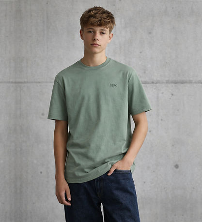 Hound T-shirt - HdAxel - Dusty Green m. Print