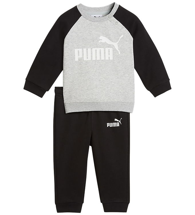 Puma Sweatsæt - Minicats - Grå/Sort