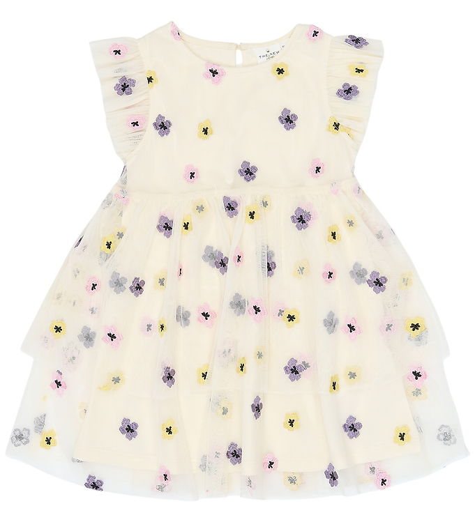 The New Siblings Kjole Gardenia Med Blomsterbroderi - Str. 3y 98cm