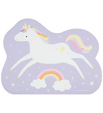 A Little Lovely Company Dækkeserviet - Vinyl - Jumping Unicorn